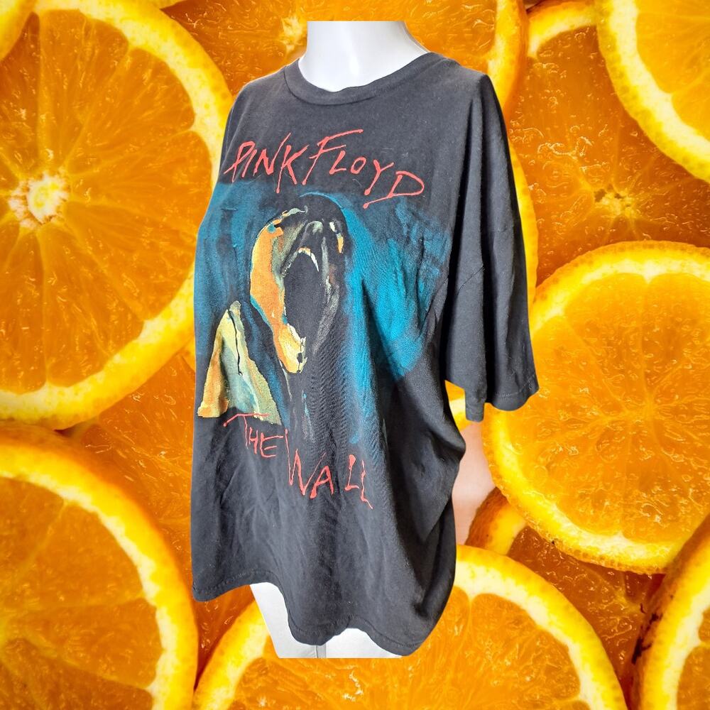 Tultex Men's‎ Black Cotton Pink Floyd The Wall Short Sleeve T-Shirt Size XL